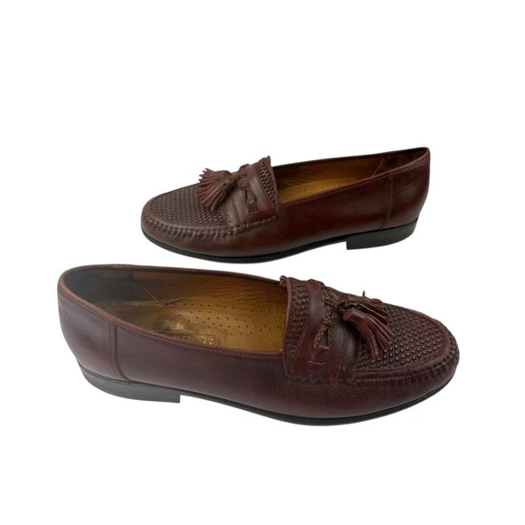 *Sandro Kappa Comfort Tassle Loafer Dress Shoes Mens 10D Oxblood Leather Classic main image 6